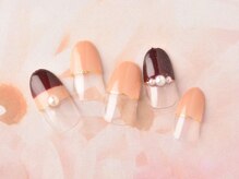 ア ネイル(A nail)/フラットフレンチ☆パール