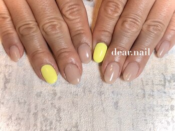 ディアネイル(dear.nail)/イエロー×ベージュ☆