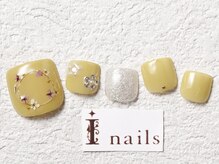 アイネイルズ 梅田店(I nails)/押し花くすみカラー￥8200