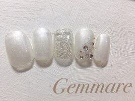 キラキラストーンネイル