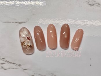 ミオリィ(meoli)/ワンカラー＋フラワーアート