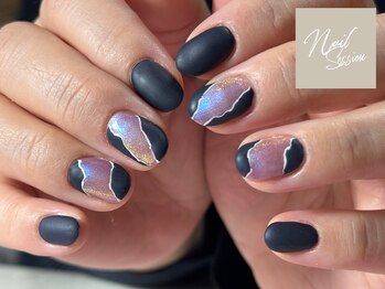 ネイルセッション(nail session)/人気のワンカラー×マグネット