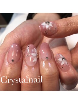 クリスタルネイル ボンベルタ橘店(CRYSTAL NAIL)/フラワーネイル