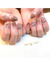 ハーティーネイル hearty nail 溝の口店/グレージュネイルデザイン