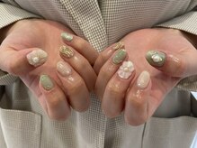 アイスタジオ アンド ダブルネイル 河原町店(EYE STUDIO&W NAIL)/フラワーネイル