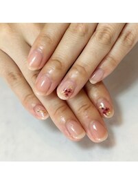 天然石ネイル（アートあり）