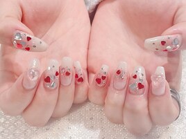 #ハートホロネイル
