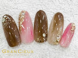 ピンク×ブラウンニュアンス