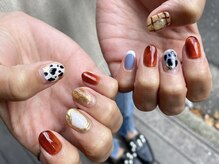 ネイルアルケー(Nail ARCHE)/牛柄ネイル