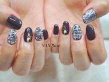 ネイルローズ(NAIL Rose)/ツイード冬ネイル