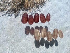 ちぐはぐネイル　チェック