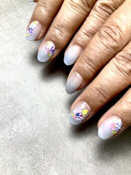 ラキネイル(LAKI Nail)/紫陽花アート