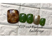 ネイルサロン ラミラージュ/べっ甲フットネイル