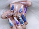 人魚の鱗ネイル