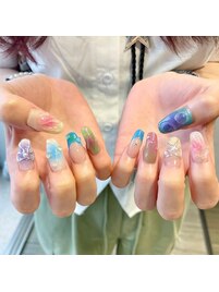 夏ネイル/グラデーションネイル