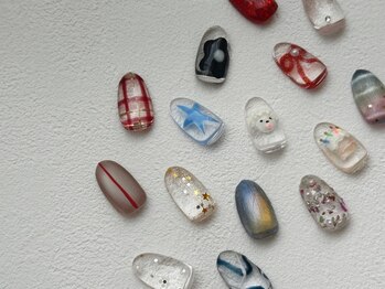 nail atelier Thalia【タリア】ニュアンス/3Dアート/推しネイル/フィルインの写真/繊細な手描きアートが得意サロン！推しネイルや立体的な3Dネイルまで幅広いデザインであなたの理想を形に♪