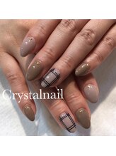 クリスタルネイル ボンベルタ橘店(CRYSTAL NAIL)/チェックネイル