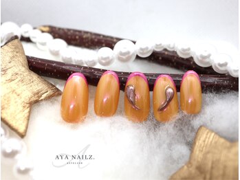 アヤネイルズ アンド アイラッシュ(AYA NAILZ.＆Eyelash)/カラフルフレンチネイル