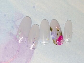 ネイルライフ(NailLife)/8月アサガオネイル