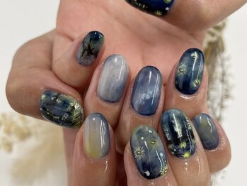 ベーシック ネイルウィザードアカデミー 本厚木店(Basic×NailWizardAcademy)/夜空ネイル