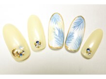 ネイルサロン マハロ 横浜四季の森フォレオ店(Nail Salon Mahalo)/繊細で上品な木の葉のデザイン