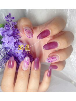 閨匠ビューティサロン 上野店/紫陽花デザイン