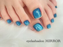 ミラー(MIRROR)/フットネイル/ギャラクシー/夏