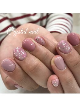 クリスタルネイル ゆめタウン博多店(CRYSTAL NAIL)/ピンクネイル