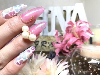 ネイルサロン&スクール ジーナ(GINA)/春クリアピンクネイル♪