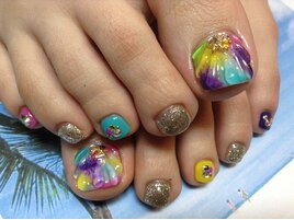 人魚の鱗ネイル