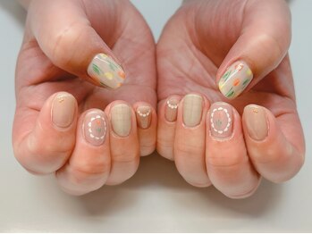 北堀江ネイルサロン エンジョイスターネイル(Enjoy Star Nail)/カジュアルネイル◎チューリップ