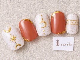 オレンジモロッカンネイル