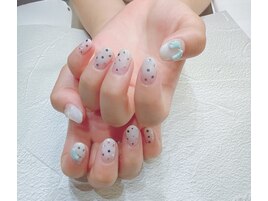 星と月のきらめきネイル