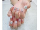 星と月のきらめきネイル