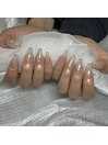 ブライダル　艶ネイル