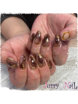 ジュリーネイル 所沢店/ニュアンスミラーアート