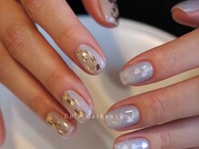 エン ダイカンヤマ(En'e daikanyama)/ワンカラー×ハートホロネイル