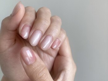 マアサネイル(Maasa nail)/とろける桃のようなマーブル