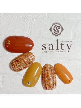 ネイルアンドアイラッシュサロン ソルティ 寺田町(salty)/ツィードネイル