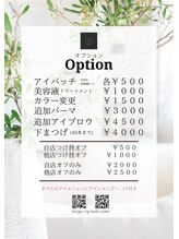 ジラッシュ(G/ash)/【オプションメニュー】