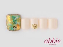 ネイルサロンアビー 北千住店(abbie)/フット天然石ニュアンス￥10912