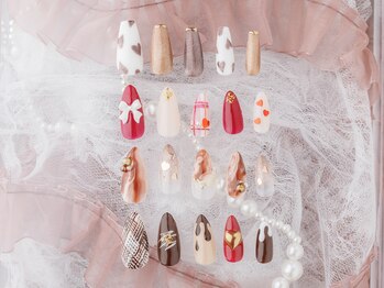 バレンタインネイル