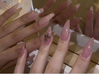 ジェミーネイル エビス(Jemiy nail ebisu)/シンプルシアーピンクワンカラー