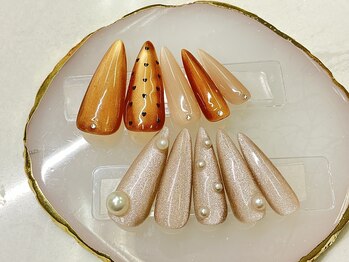 クイーンズネイル(Queeens nail)/オフィスネイル　パールネイル