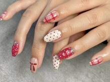 08ネイル(08 nail＆school)/春♪いちごnail