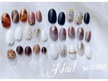 ネイル シー(Nail seaaa)の写真/【人気の定額デザイン有り◎】いつでも安心価格の定額コース！豊富なデザインサンプルに心躍る♪