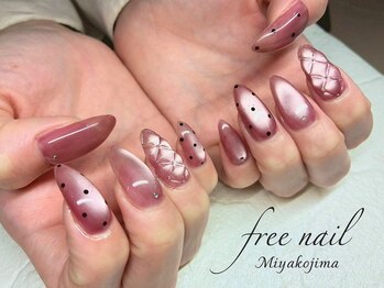 フリーネイル 都島店(free nail)の写真/【長さだし】対応サロン★短い爪・折れた爪でお悩みの方必見!ハードジェルで理想の美しいロングネイルへ