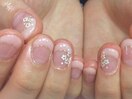 ショートネイルでフレンチ♪