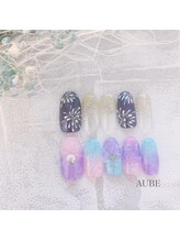 オーブ(AUBE)/花火、夏ネイル