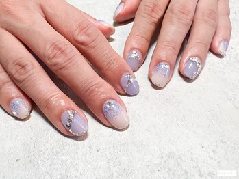 プルメリア(Plumeria)/【ハンド】くすみ×ビジュー